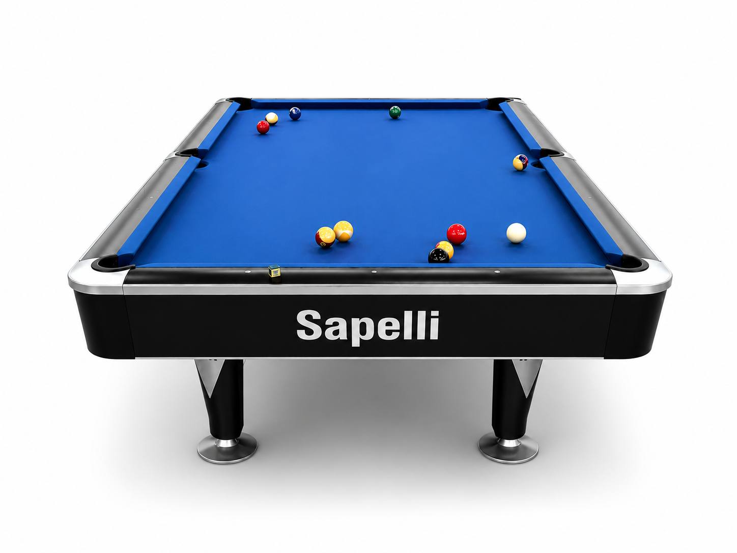 Sapelli BlackSilver Premium Professional - profesyonel bilardo masası - Türkiye Bilardo Sanayi üretimi Sapelli modeli - ürün katalog fotoğrafı