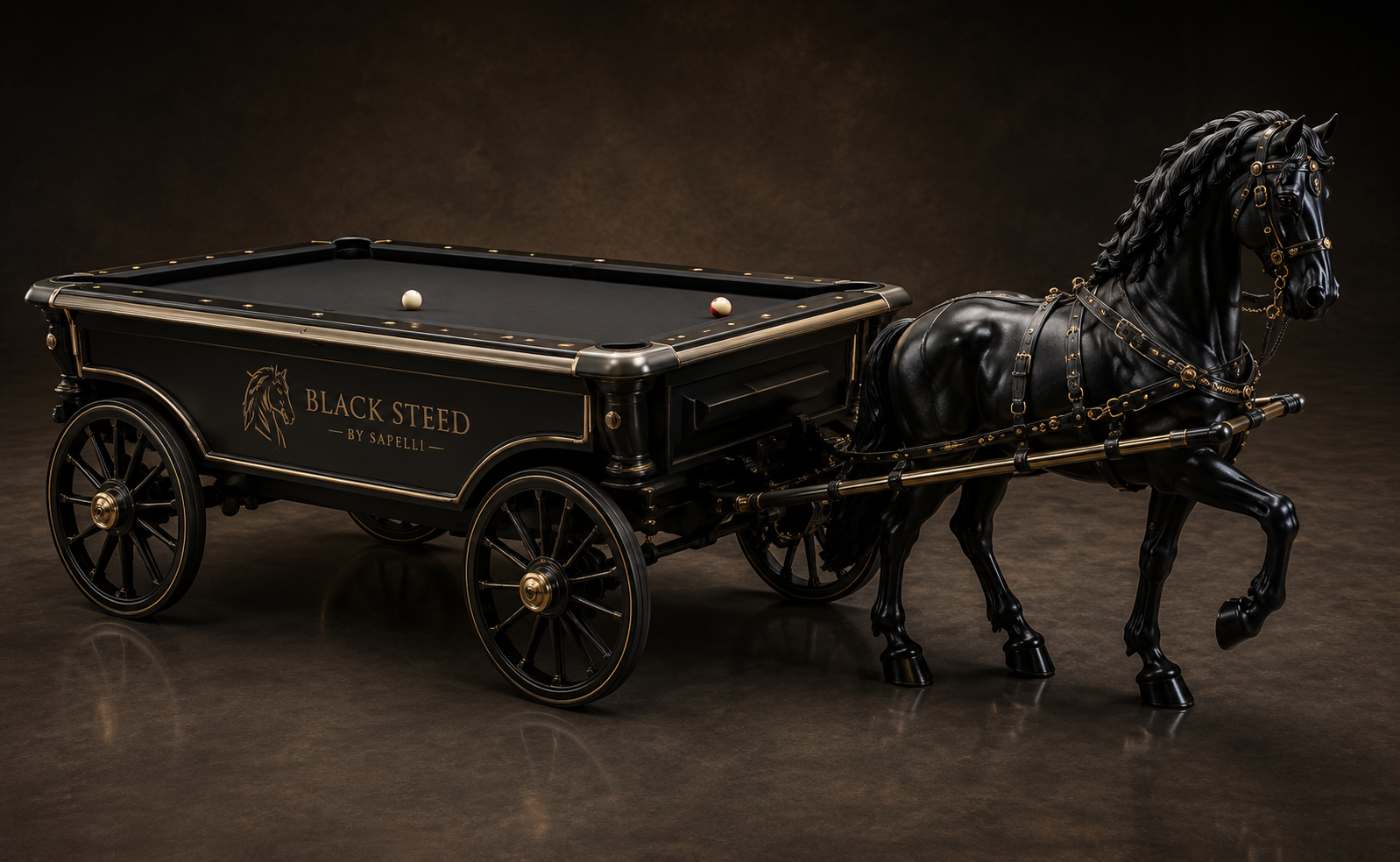 Sapelli Black Steed® Iron Horse Founder Edition - profesyonel bilardo masası - Türkiye Bilardo Sanayi üretimi Sapelli modeli - ürün katalog fotoğrafı