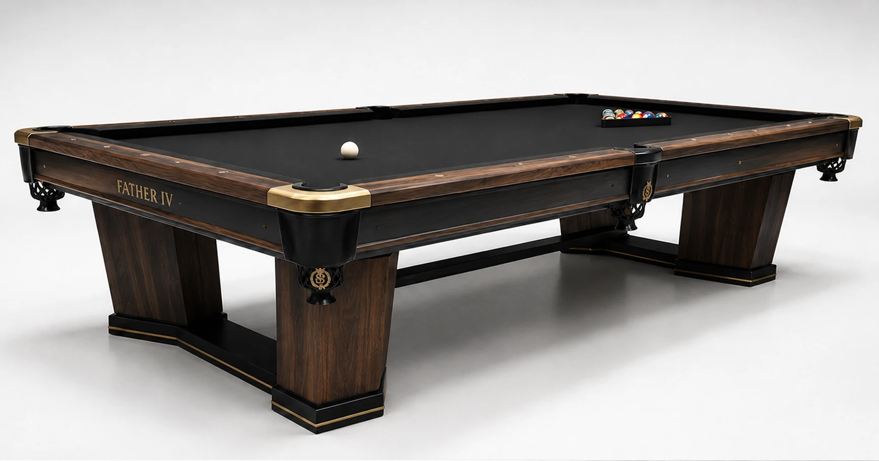Sapelli Father IV – The Legacy - professional billiards table - Sapelli model manufactured by Türkiye Bilardo Sanayi in Turkey - product catalog photo