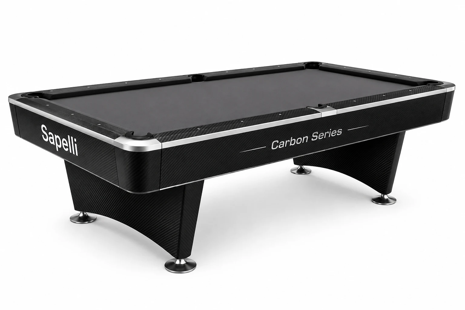 Sapelli Carbon Series - profesyonel bilardo masası - Türkiye Bilardo Sanayi üretimi Sapelli modeli - ürün katalog fotoğrafı