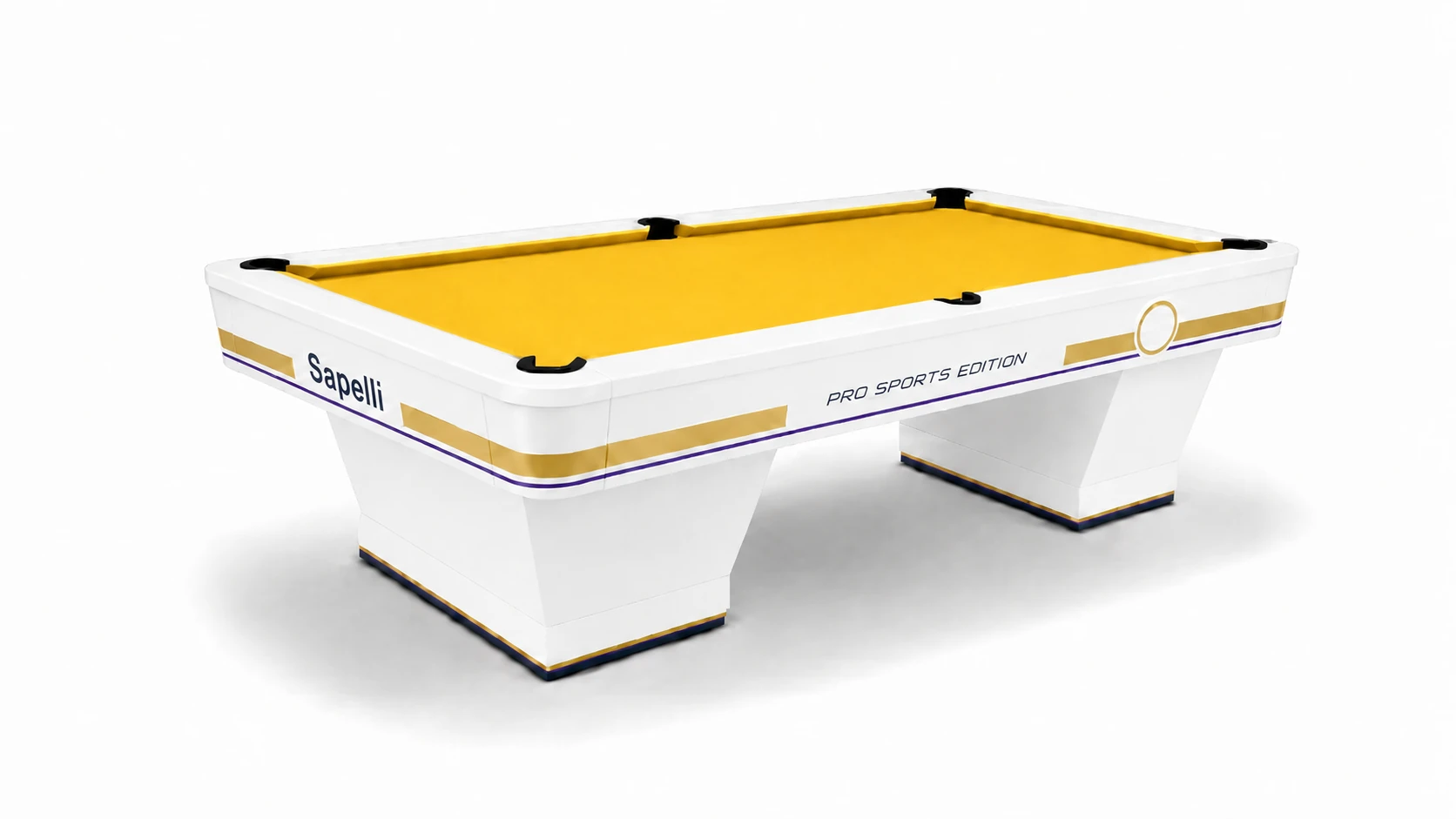 Sapelli Pro Sports Edition - Beyaz Altın - profesyonel bilardo masası - Türkiye Bilardo Sanayi üretimi Sapelli modeli - ürün katalog fotoğrafı
