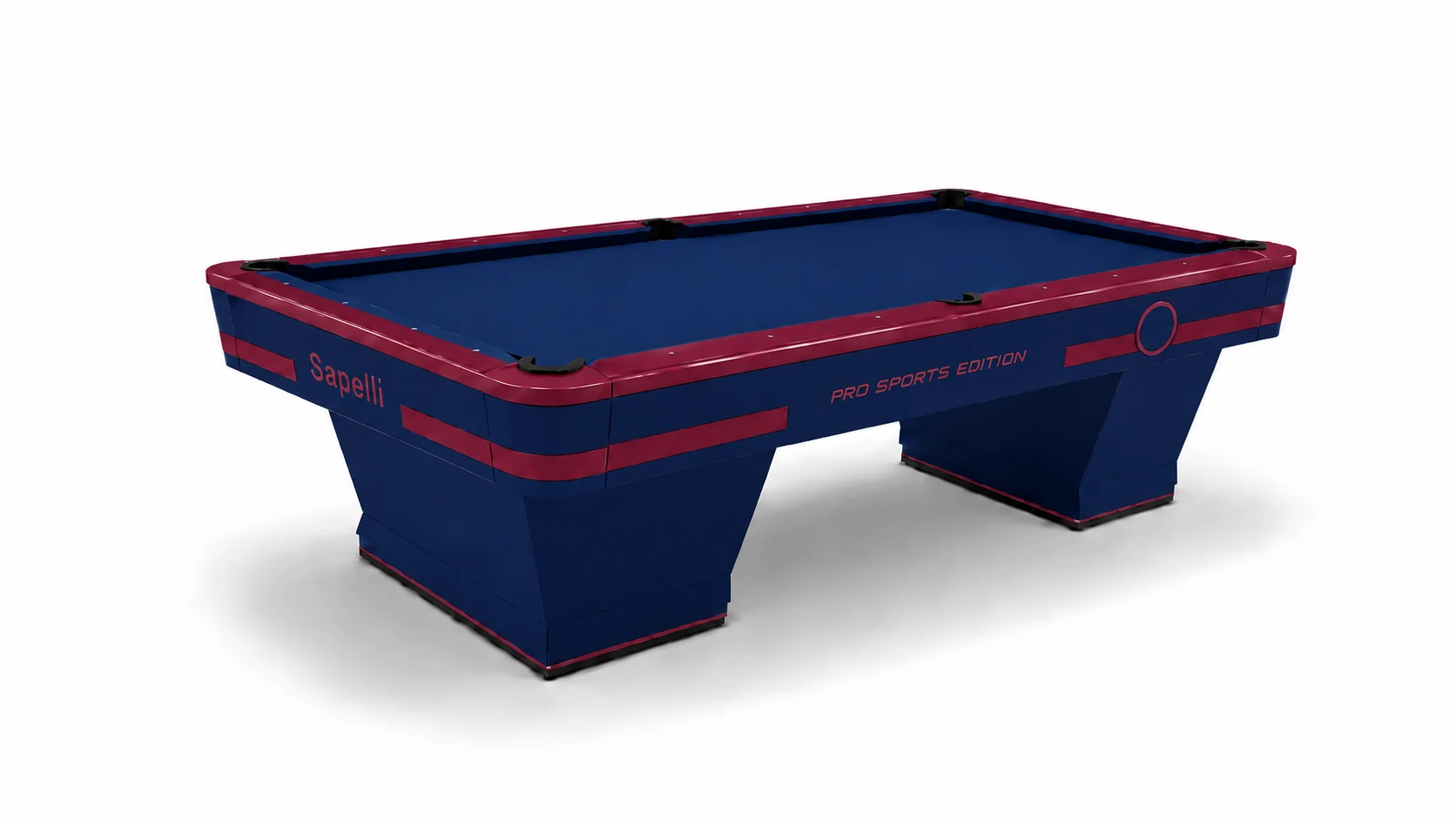 Sapelli Pro Sports Edition - Lacivert Bordo - profesyonel bilardo masası - Türkiye Bilardo Sanayi üretimi Sapelli modeli - ürün katalog fotoğrafı